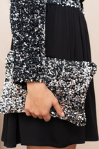 ROBE RÉNÉTA SEQUINS ARGENT