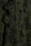 Claudie Pierlot - Vestido bordado Rififi - Verde bosque