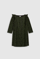 Claudie Pierlot - Vestido bordado Rififi - Verde bosque