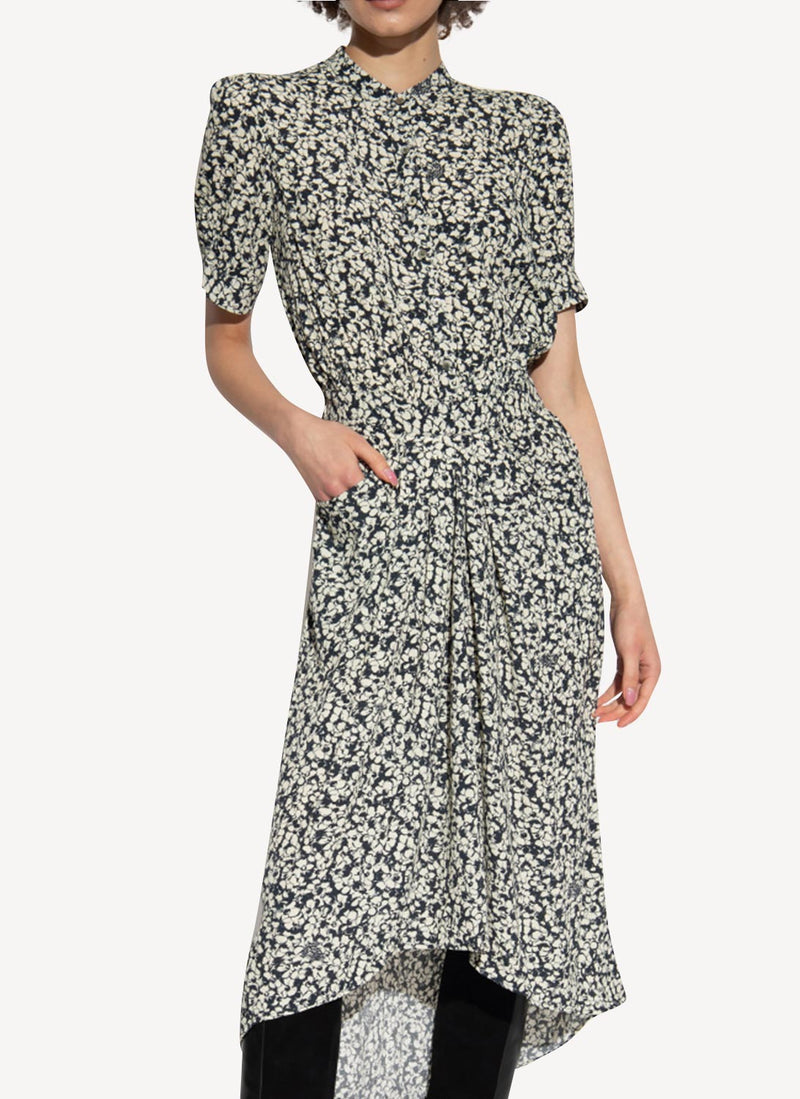 Zadig & Voltaire - Robe Rima Crepe Bico Flowers - Vanille - Femme