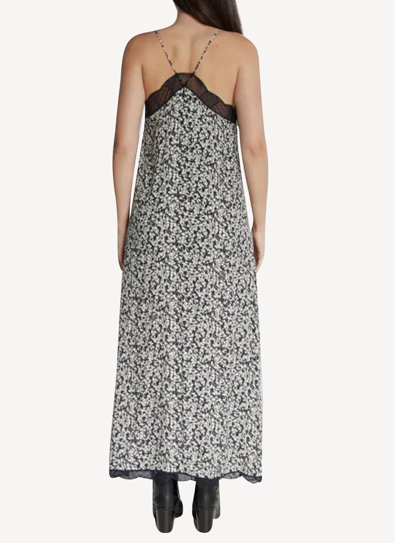 Zadig & Voltaire - Robe Risty Crepe Bico Flowers - Vanille - Femme