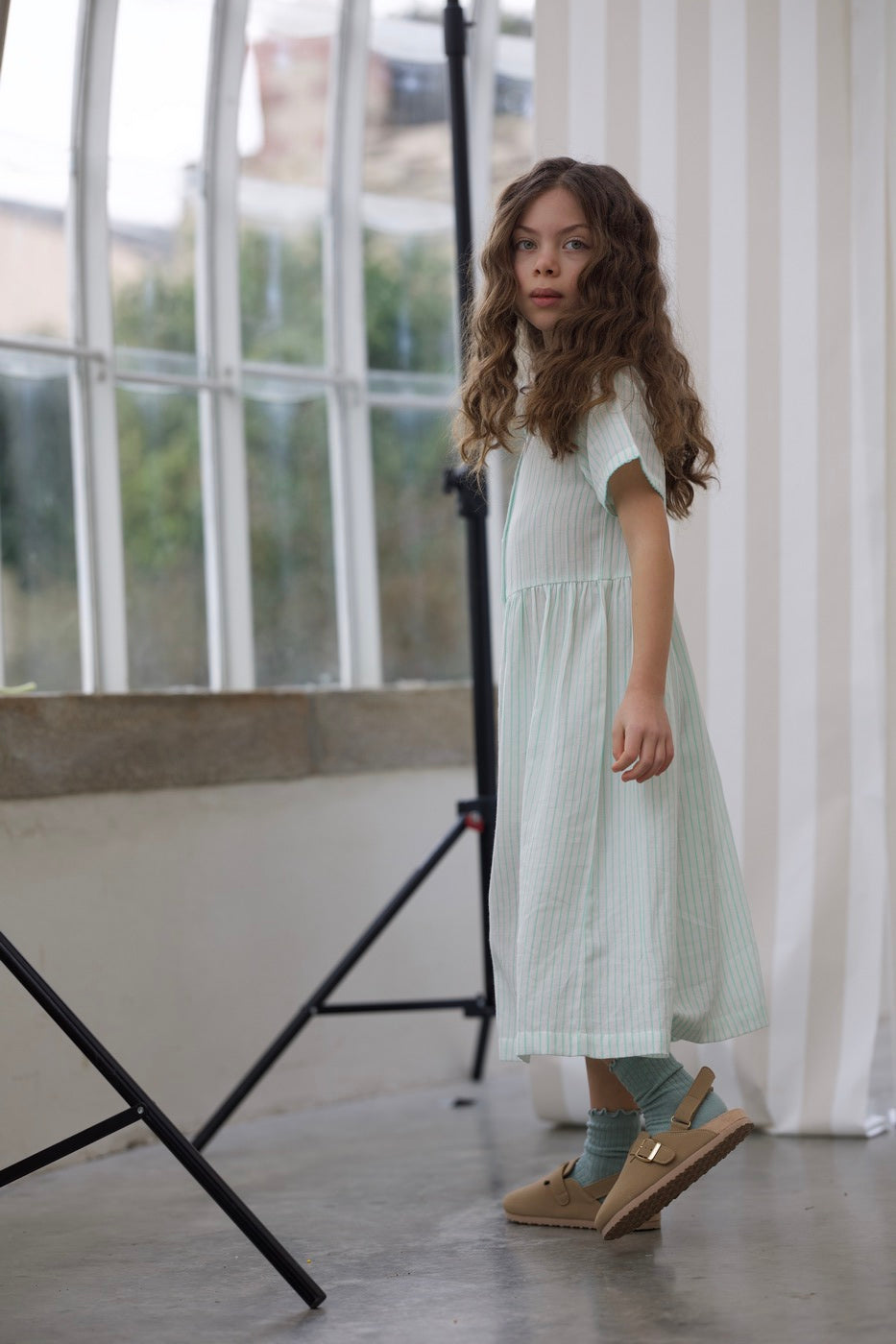 Robe Rose Ecru & Mint - Enfant Fille
