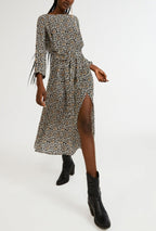 Claudie Pierlot - Vestido Rulia - Print Fonce