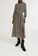 Claudie Pierlot - Vestido Rulia - Estampado oscuro