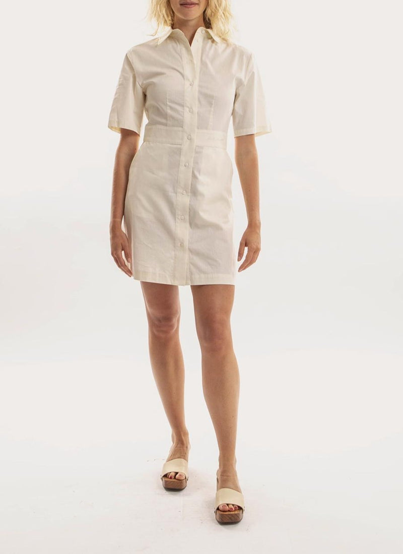 Karl Lagerfeld - Robe Safari - Off White - Femme