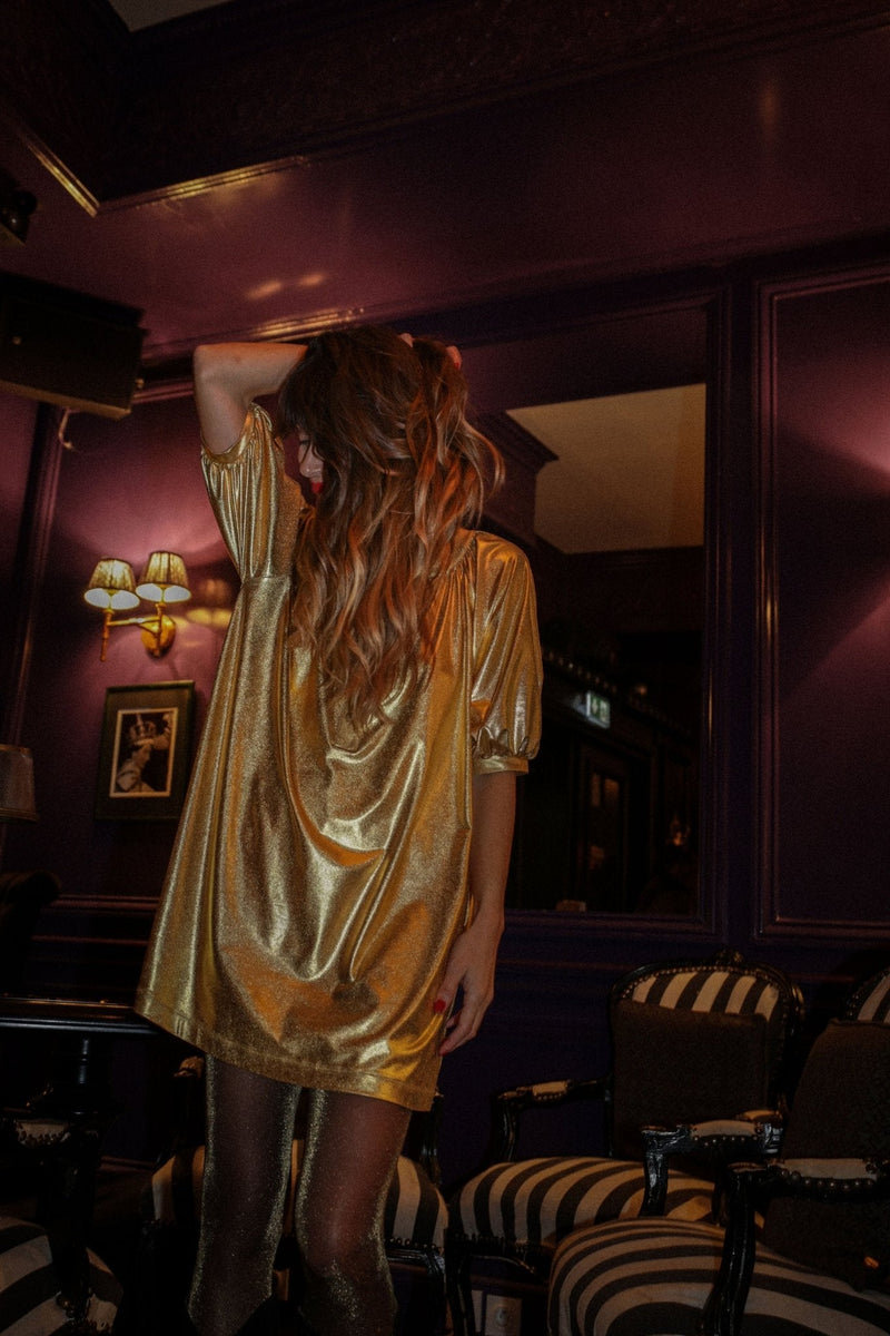 Plume Paris - Vestido Servanne Dorado