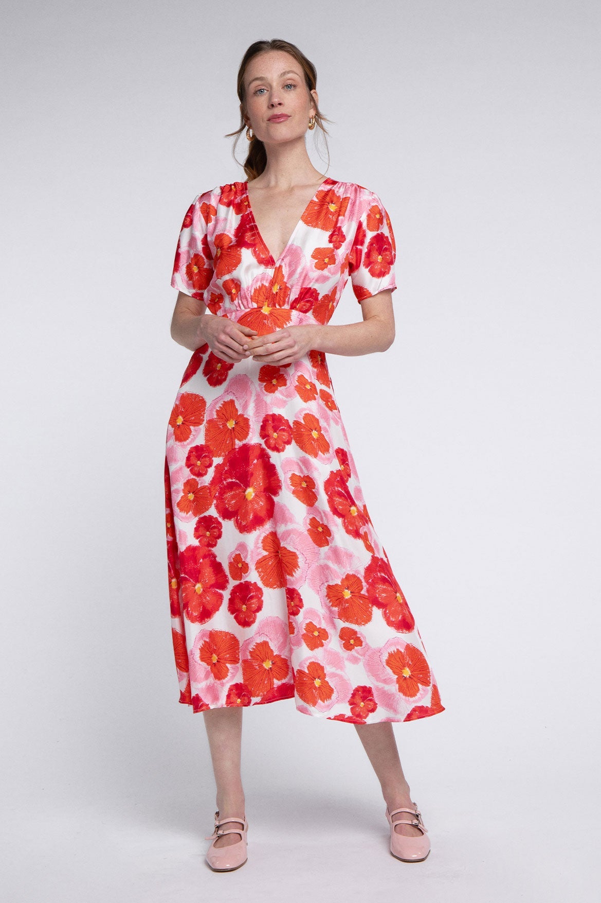 Robe Anna Red Blossom