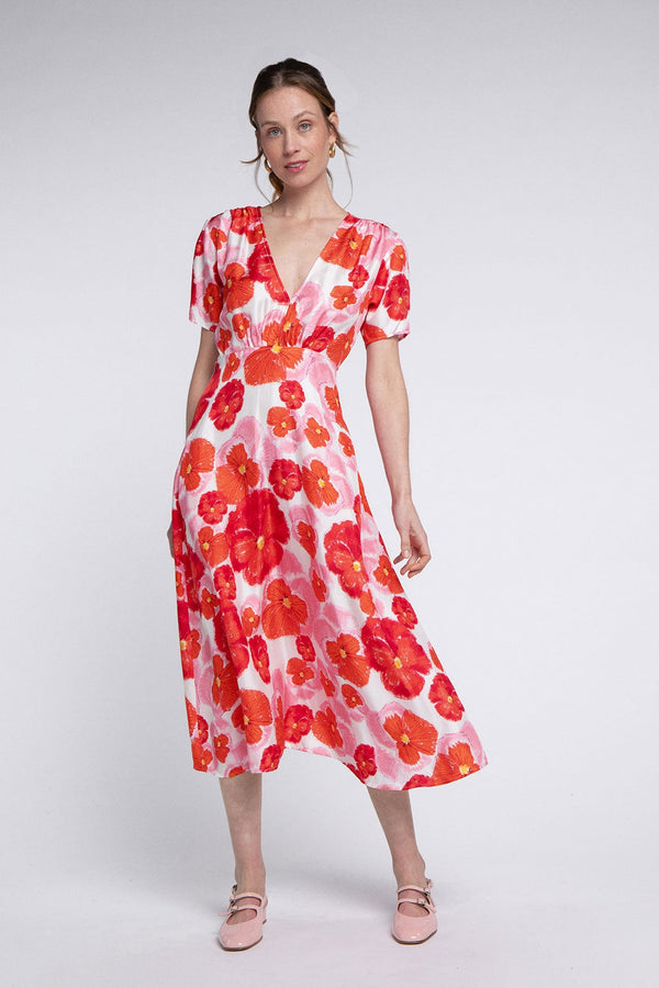 Vestido Anna Flor Roja