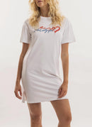 Karl Lagerfeld - Robe Tee-Shirt Grafitti - Blanc - Femme