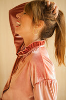 Robe Tilda - Velours Bois De Rose - Femme