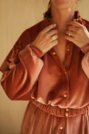 Robe Tilda - Velours Bois De Rose - Femme