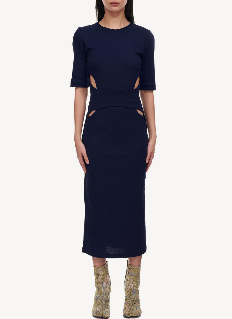 Nina Ricci - Robe Cut-Out - Bleu Marine - Femme