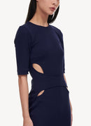 Nina Ricci - Robe Cut-Out - Bleu Marine - Femme