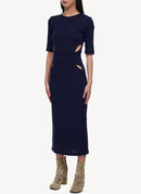 Nina Ricci - Robe Cut-Out - Bleu Marine - Femme