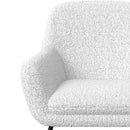 Rocking-chair Isola en tissu bouclé blanc