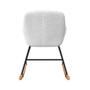 Rocking-chair Isola en tissu bouclé blanc