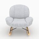 rocking chair en tissu boucle gris chine ricci