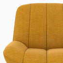 Rocking chair Alvin en tissu jaune moutarde