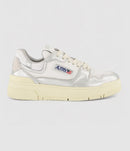 Autry - Baskets Clc Cuir Argenté - Femme