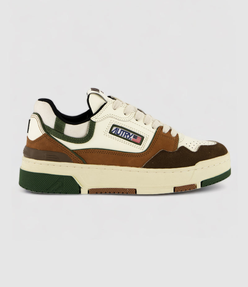 Autry - Baskets Clc Daim Marron, Militaire - Femme