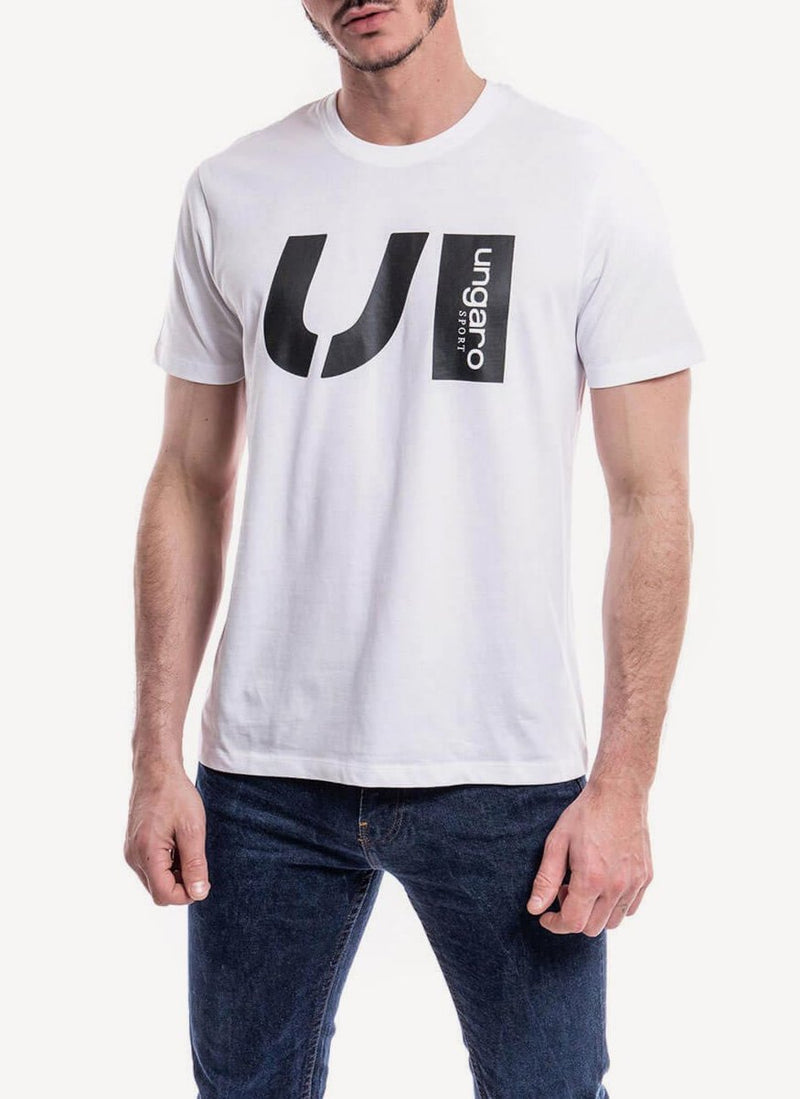 Ungaro Sport - Tee-Shirt Romain - White - Homme