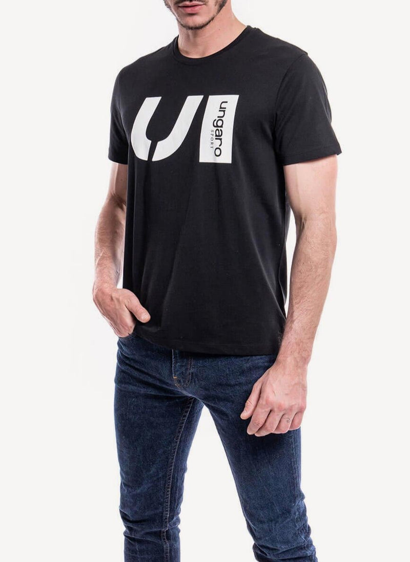 Ungaro Sport - Tee-Shirt Romain - Black - Homme