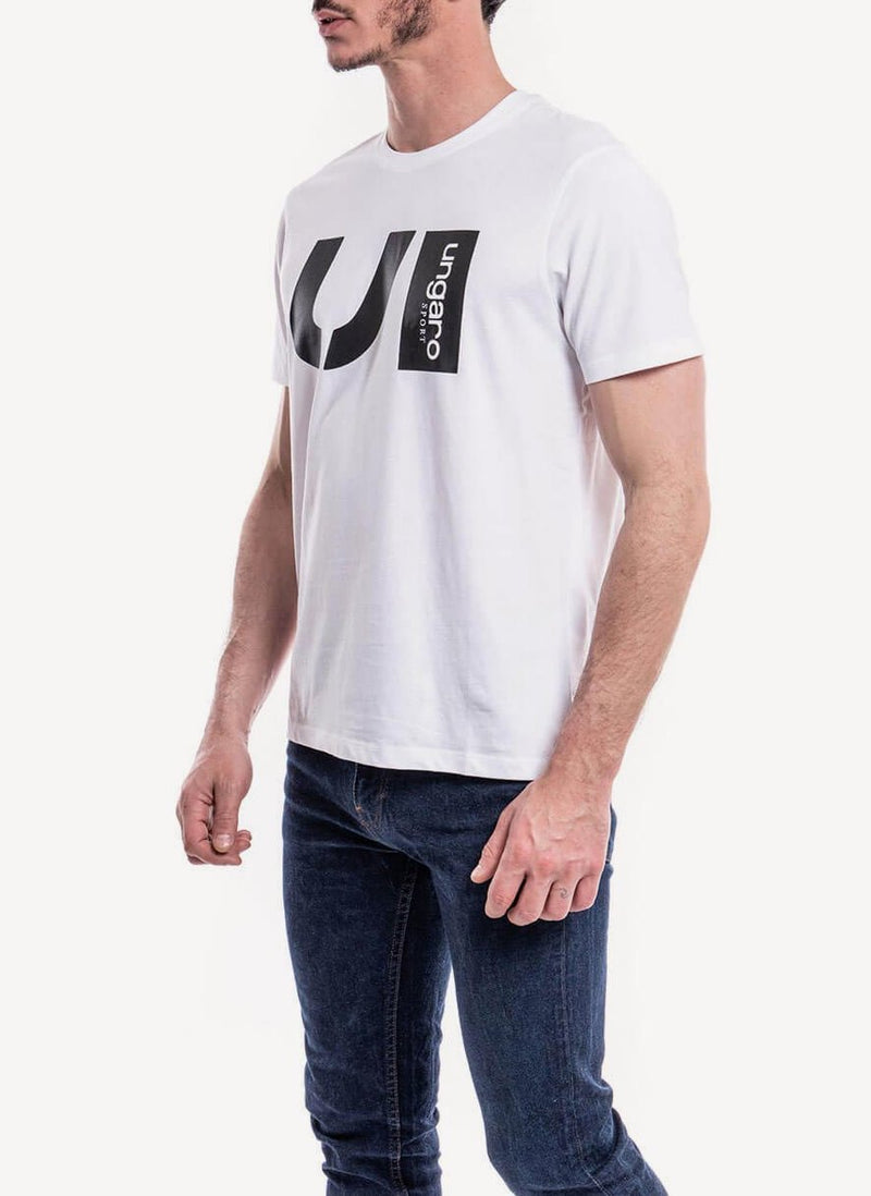 Ungaro Sport - Tee-Shirt Romain - White - Homme