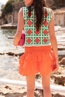 ROSANA Vert - Gilet Crochet