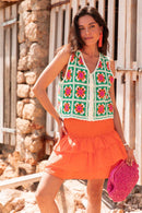 ROSANA Vert - Gilet Crochet