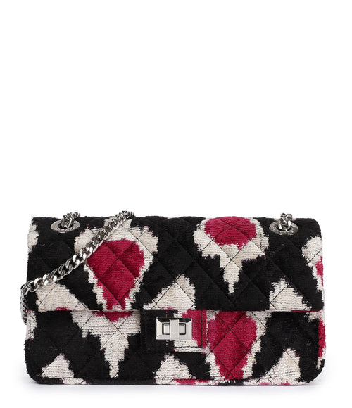 Rough Studios - Sac Bandita Velours Soie Noir Rouge - Femme