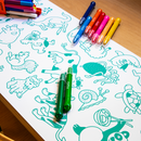 Rouleau Stick-it ANIMALS OMY avec feutres colorés, activité créative autour des animaux du monde