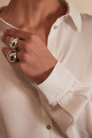 Carla Ch Satin Blouse - Ecru