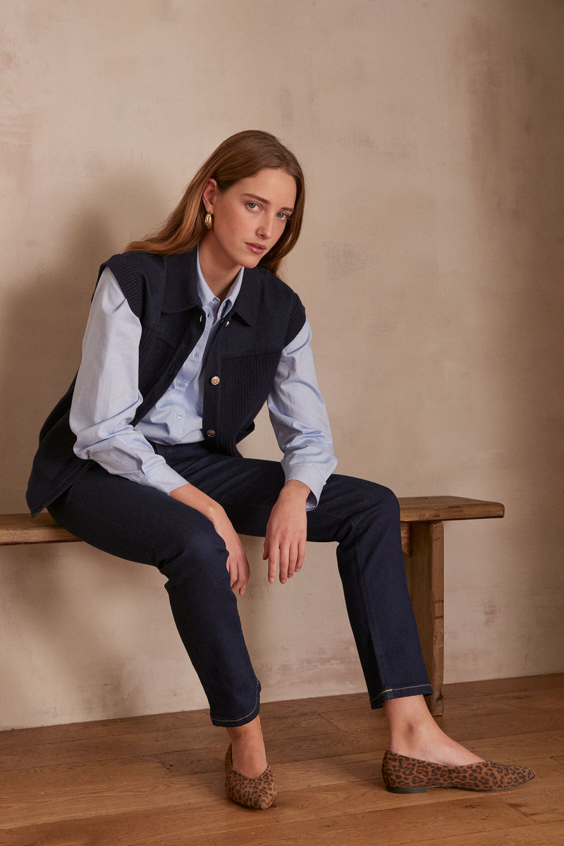 Sonia Straight Fit Denim - Celadon