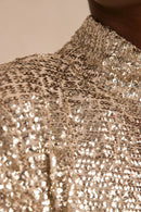 Vestido Cilem R Lentejuelas - Crema