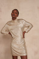 Vestido Cilem R Lentejuelas - Crema