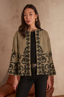 Natalya B Embroidered Jacket - Leaf
