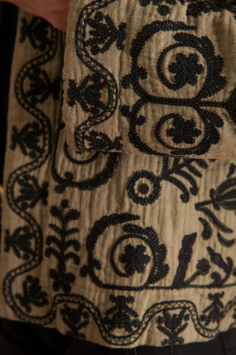 Natalya B Embroidered Jacket - Leaf