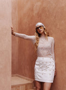 Rowel Ecru Short Skirt