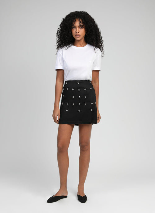 Rowel Black Short Skirt