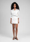 Rowel Ecru Short Skirt
