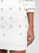 Rowel Ecru Short Skirt