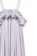 Robe Longue Volantée Ample Violet