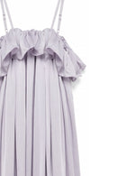 Robe Longue Volantée Ample Violet