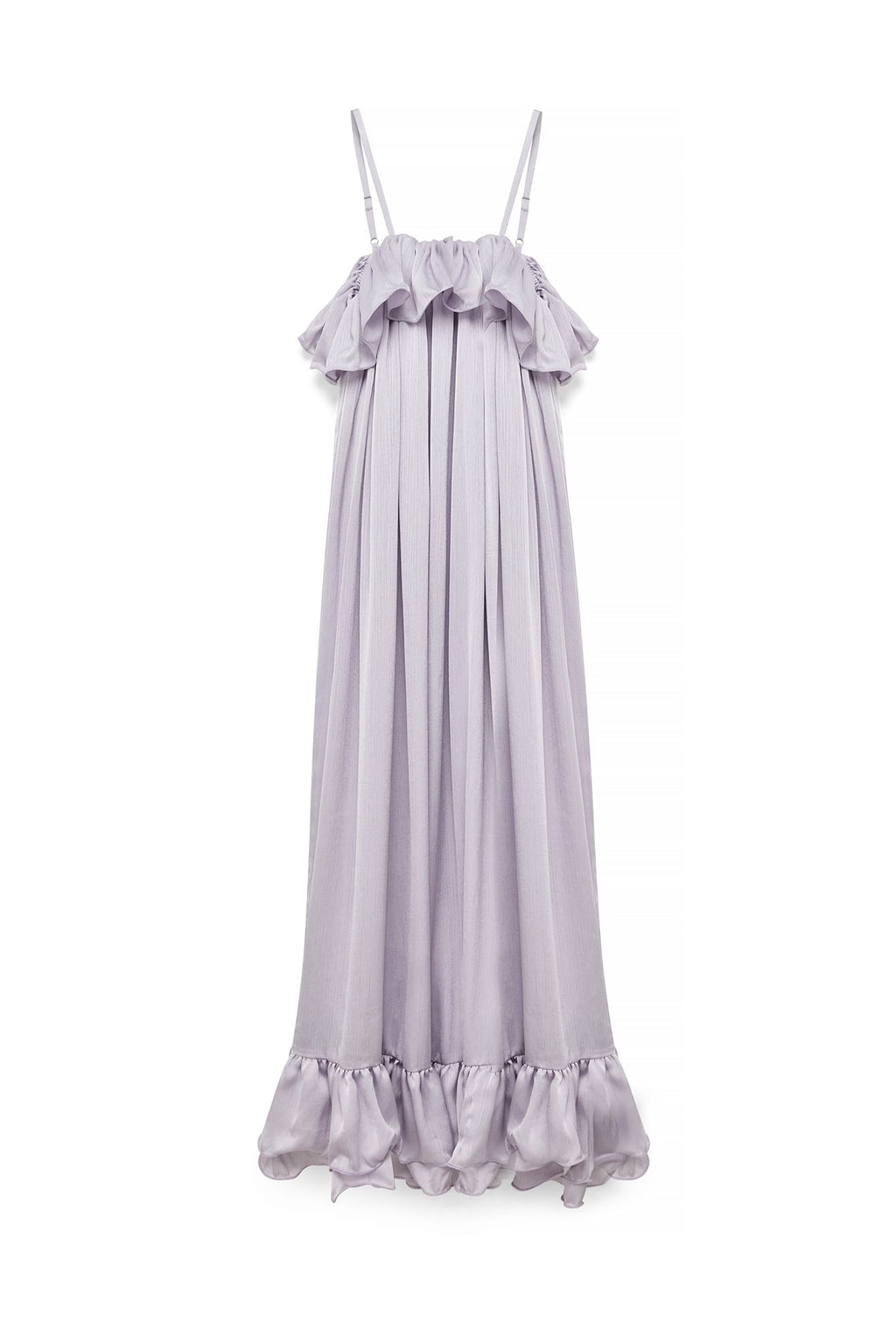 Robe Longue Volantée Ample Violet