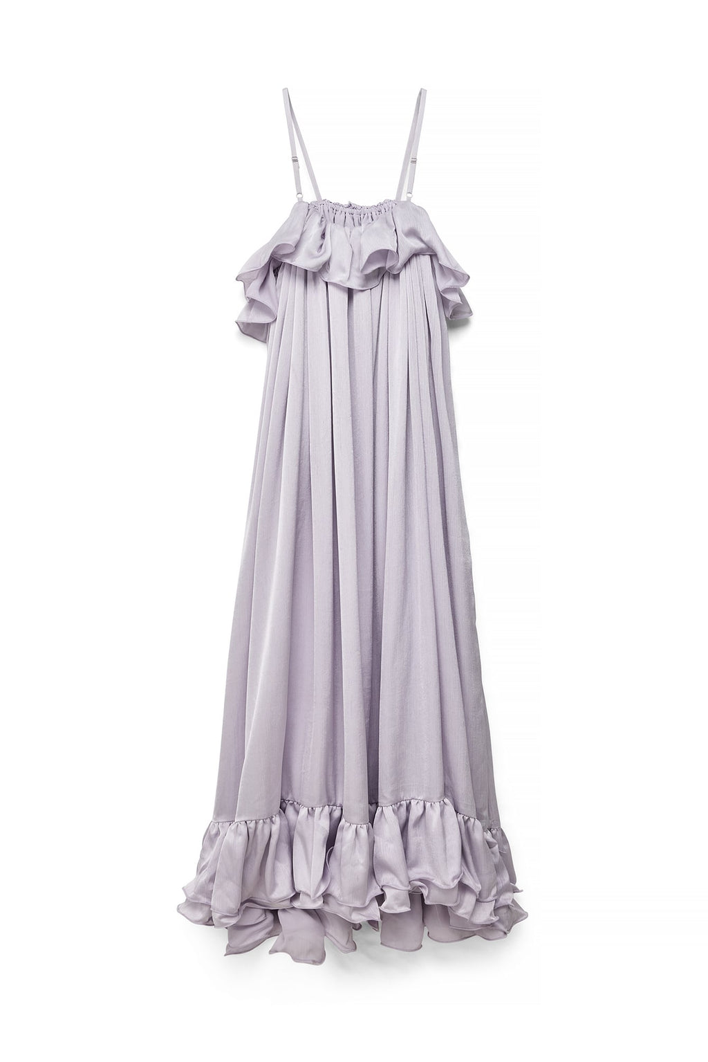 Robe Longue Volantée Ample Violet