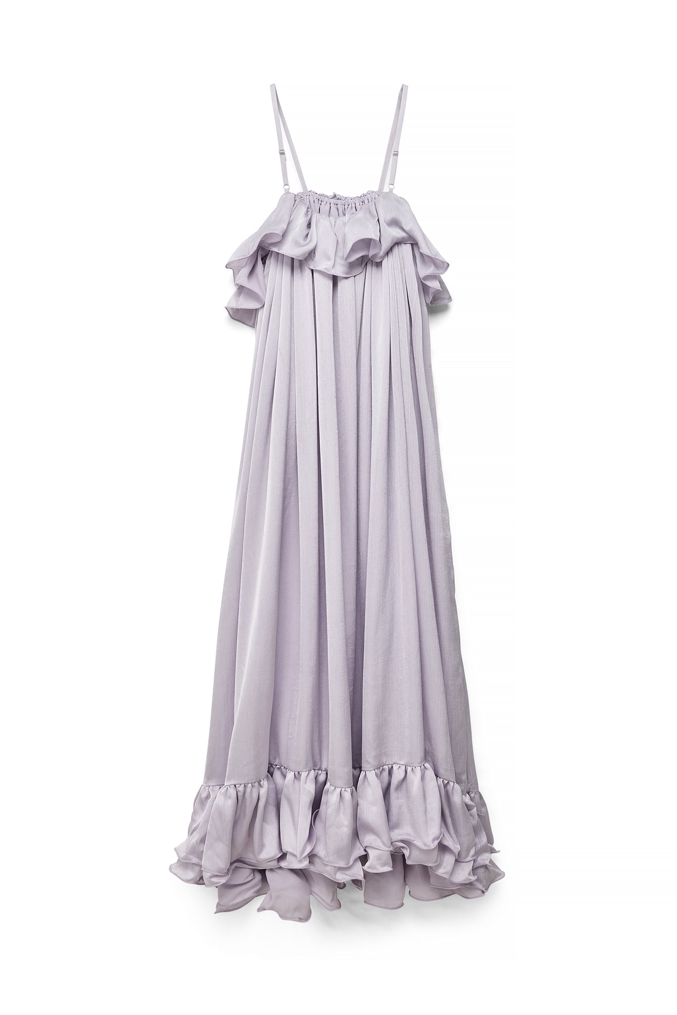 Robe Longue Volantée Ample Violet