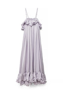 Robe Longue Volantée Ample Violet