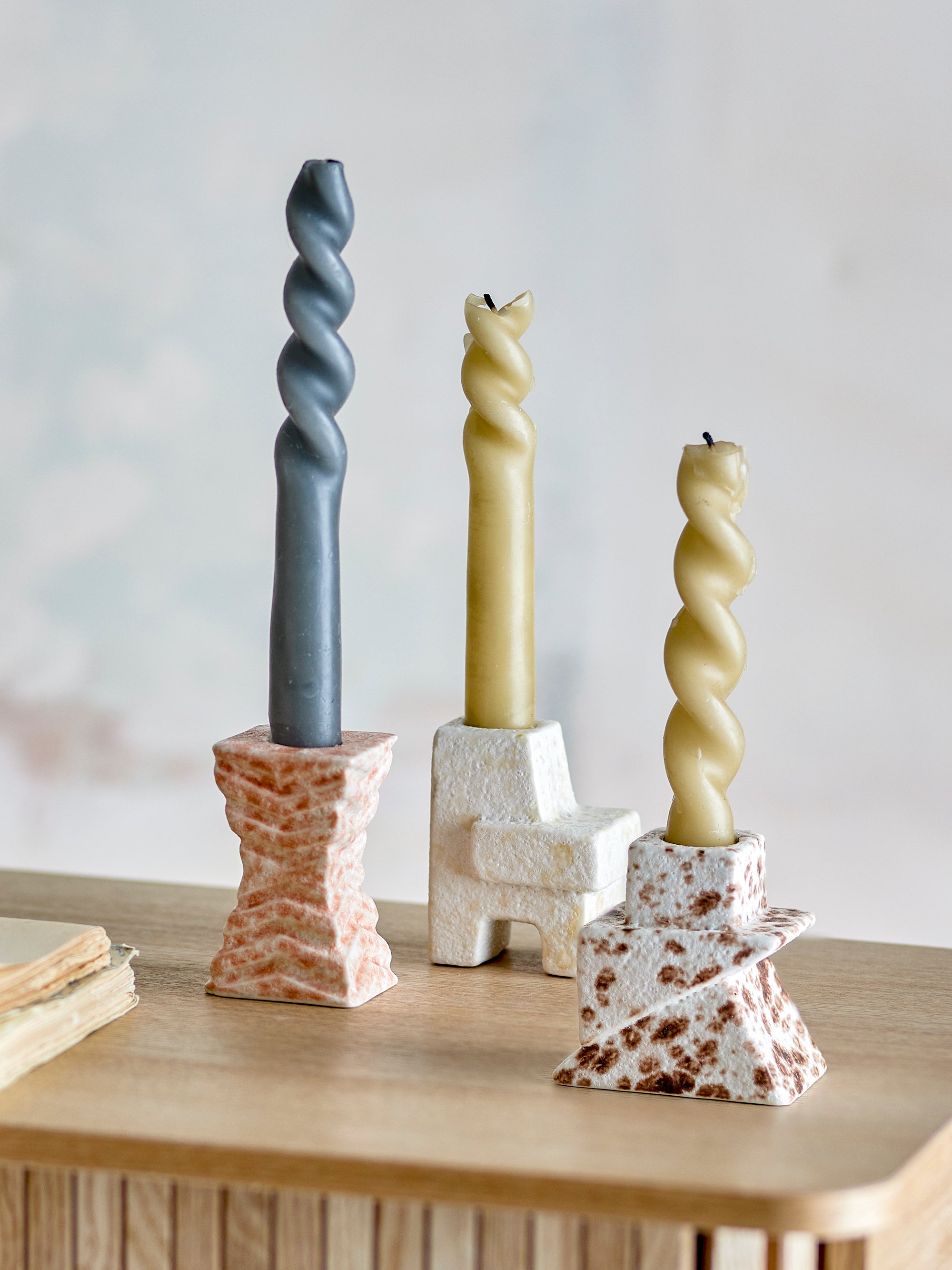 Blanchard - Candle Holder - Natural - Stoneware