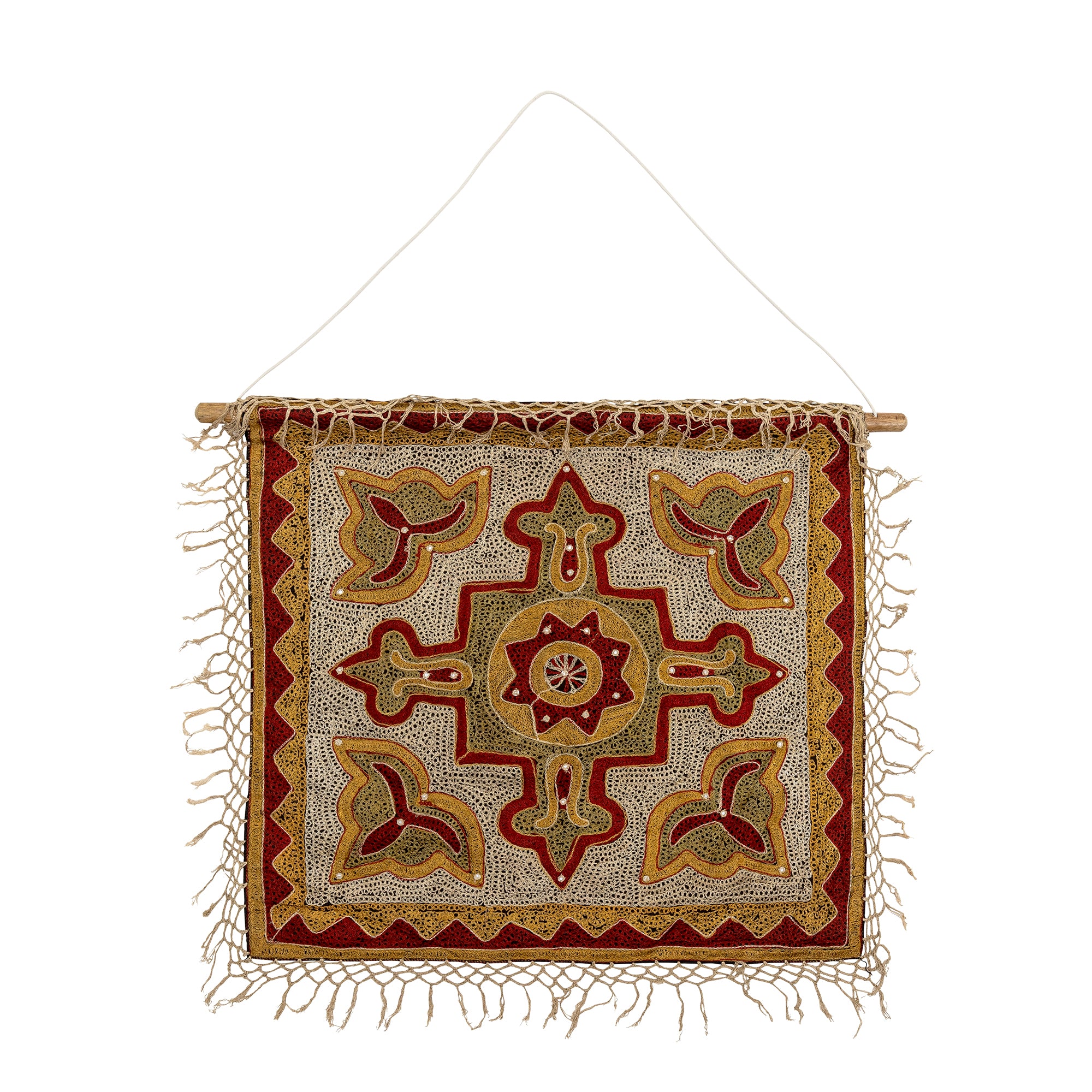 Mughal - Décoration Murale - Rouge - Coton