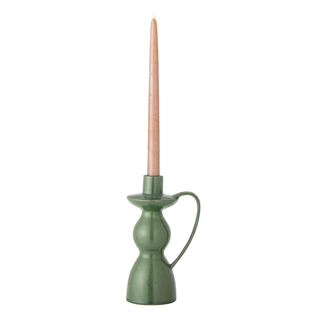 Fija - Lot de 4 Bougeoirs - Vert - Grès